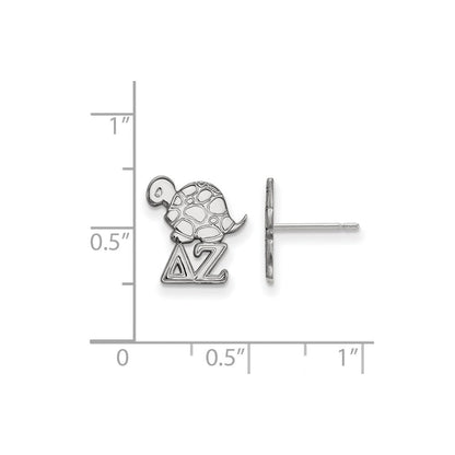 Sterlingsilber Rhodiniert Logoart Delta Zeta Sorority Symbol Extra Klein Ohrstecker