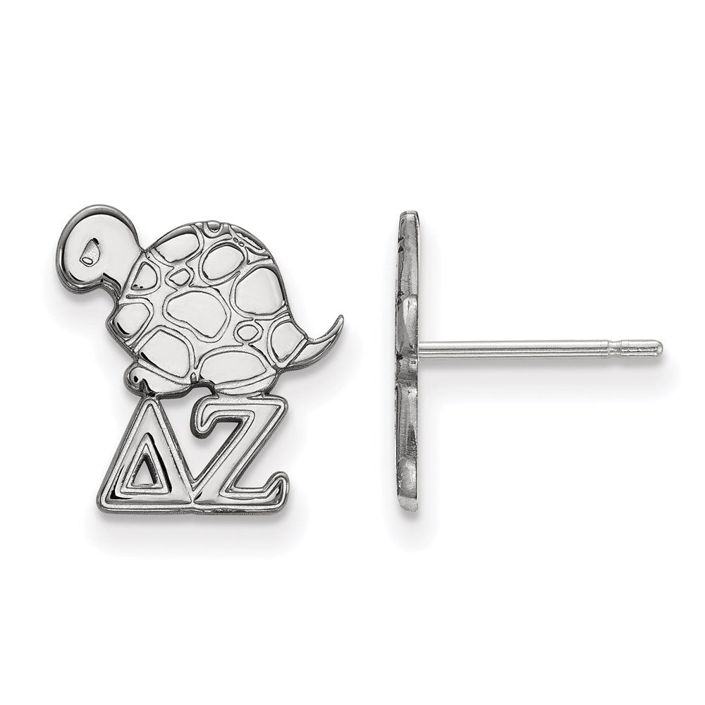 Sterlingsilber Rhodiniert Logoart Delta Zeta Sorority Symbol Extra Klein Ohrstecker
