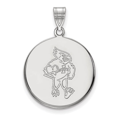 Sterlingsilber Rhodiniert Logoart Iowa State University Cardinal Groß Plättchen Anhänger