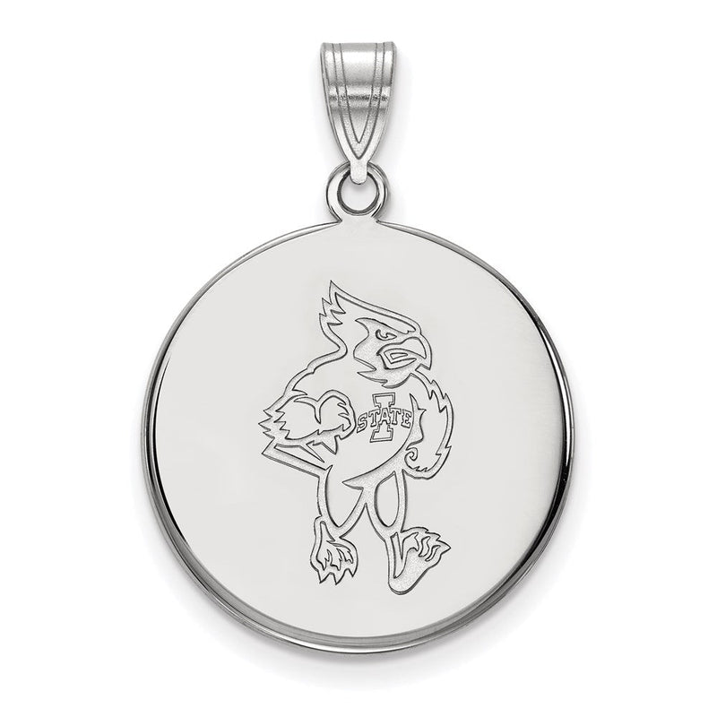 10K Weißgold Logoart Iowa State University Cardinal Groß Plättchen Anhänger