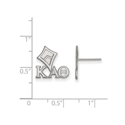 Sterlingsilber Rhodiniert Logoart Kappa Alpha Theta Sorority Symbol Extra Klein Ohrstecker