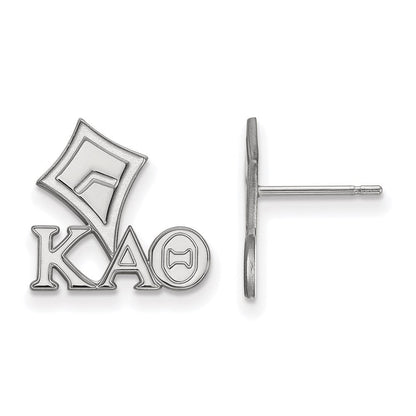 Sterlingsilber Rhodiniert Logoart Kappa Alpha Theta Sorority Symbol Extra Klein Ohrstecker