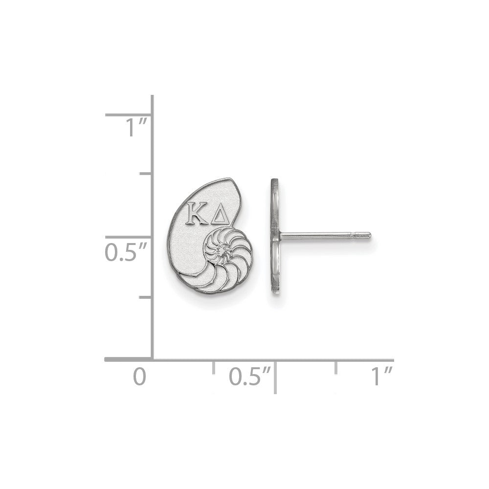 Sterlingsilber Rhodiniert Logoart Kappa Delta Sorority Symbol Extra Klein Ohrstecker