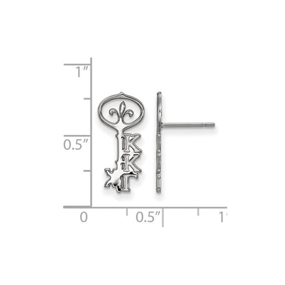 Sterlingsilber Rhodiniert Logoart Kappa Gamma Sorority Symbol Extra Klein Ohrstecker