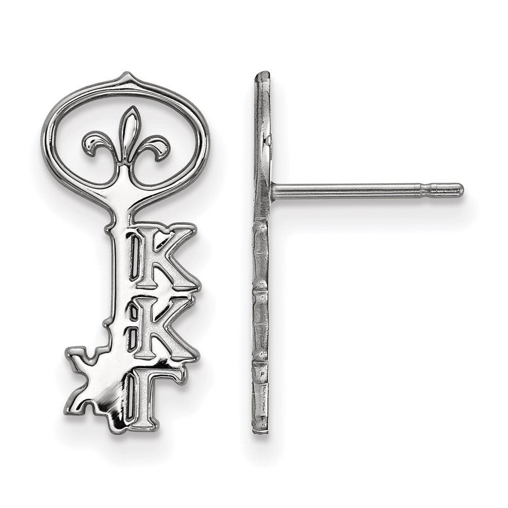 Sterlingsilber Rhodiniert Logoart Kappa Gamma Sorority Symbol Extra Klein Ohrstecker