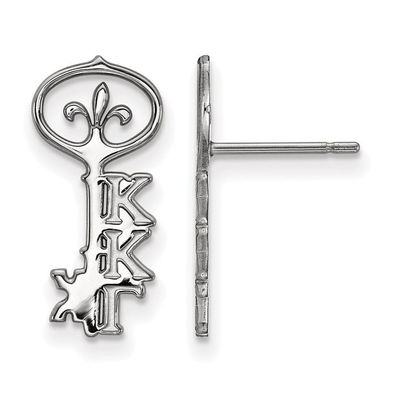 Sterlingsilber Rhodiniert Logoart Kappa Gamma Sorority Symbol Extra Klein Ohrstecker