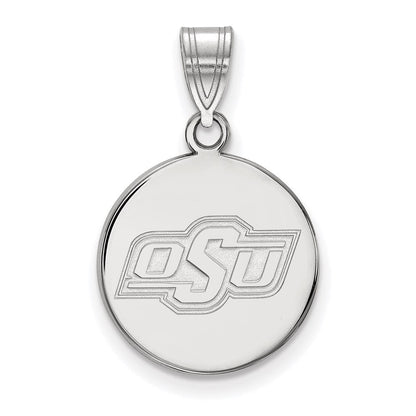 Sterlingsilber Rhodiniert Logoart Oklahoma State University O S U Mittel Plättchen Anhänger