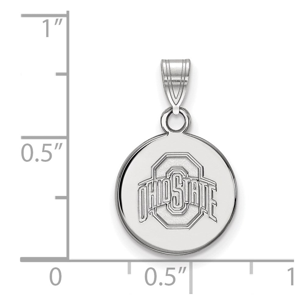 Sterlingsilber Rhodiniert Logoart The Ohio State University Klein Plättchen Anhänger