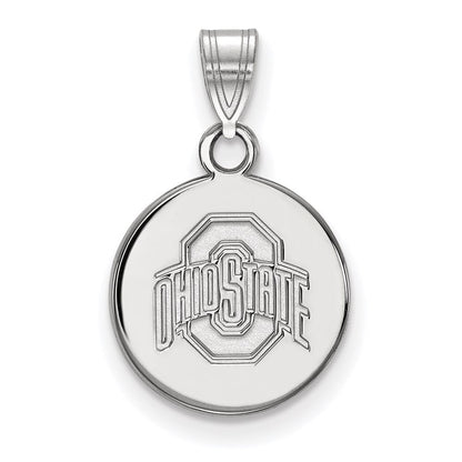 Sterlingsilber Rhodiniert Logoart The Ohio State University Klein Plättchen Anhänger