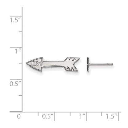 Sterlingsilber Rhodiniert Logoart Pi Beta Phi Sorority Symbol Extra Klein Ohrstecker