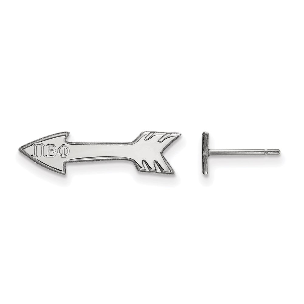 Sterlingsilber Rhodiniert Logoart Pi Beta Phi Sorority Symbol Extra Klein Ohrstecker