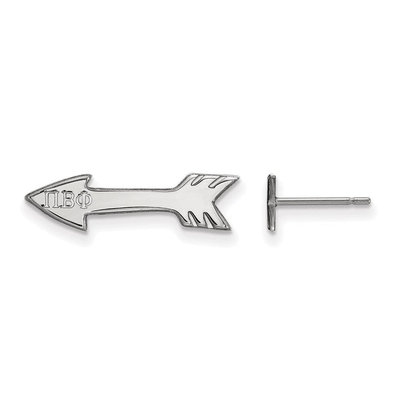 Sterlingsilber Rhodiniert Logoart Pi Beta Phi Sorority Symbol Extra Klein Ohrstecker