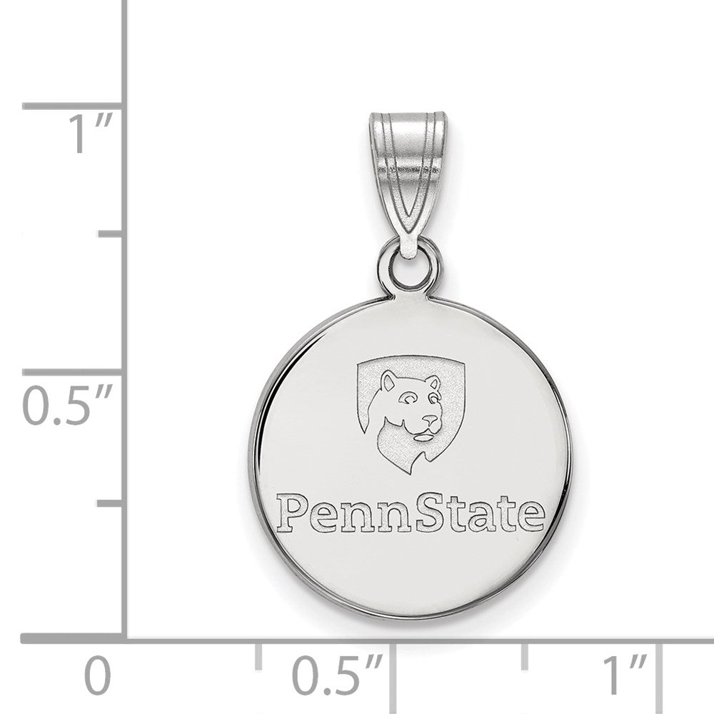 Sterlingsilber Rhodiniert Logoart Penn State University Mittel Plättchen Anhänger