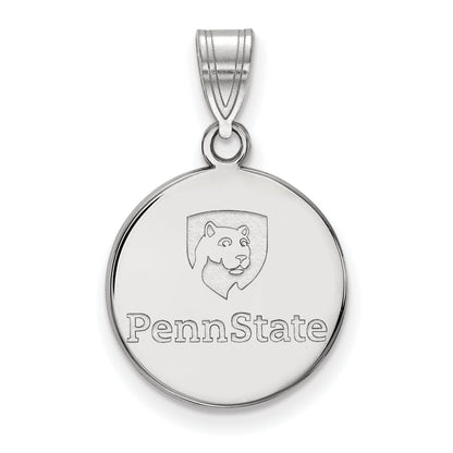 14K Weißgold Logoart Penn State University Mittel Plättchen Anhänger