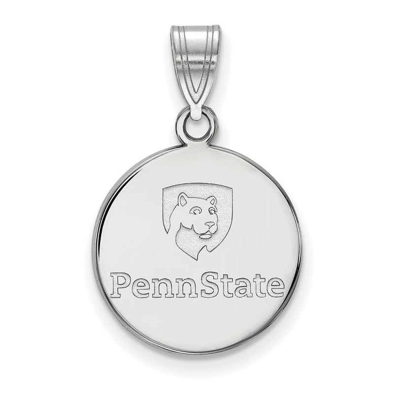 Sterlingsilber Rhodiniert Logoart Penn State University Mittel Plättchen Anhänger
