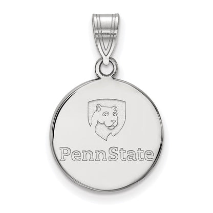 10K Weißgold Logoart Penn State University Mittel Plättchen Anhänger