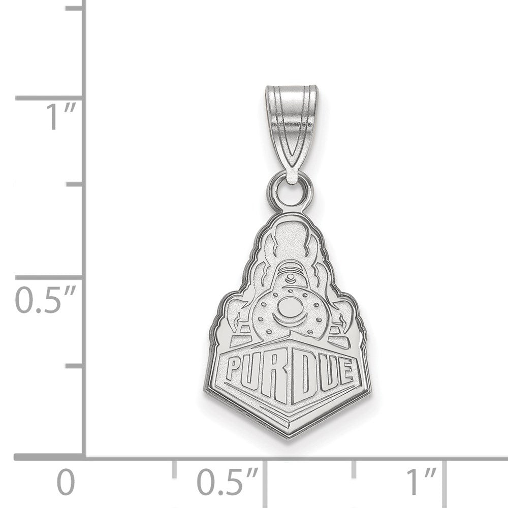 14K Weißgold Logoart Purdue University Boilermakers Zug Logo Mittel Anhänger