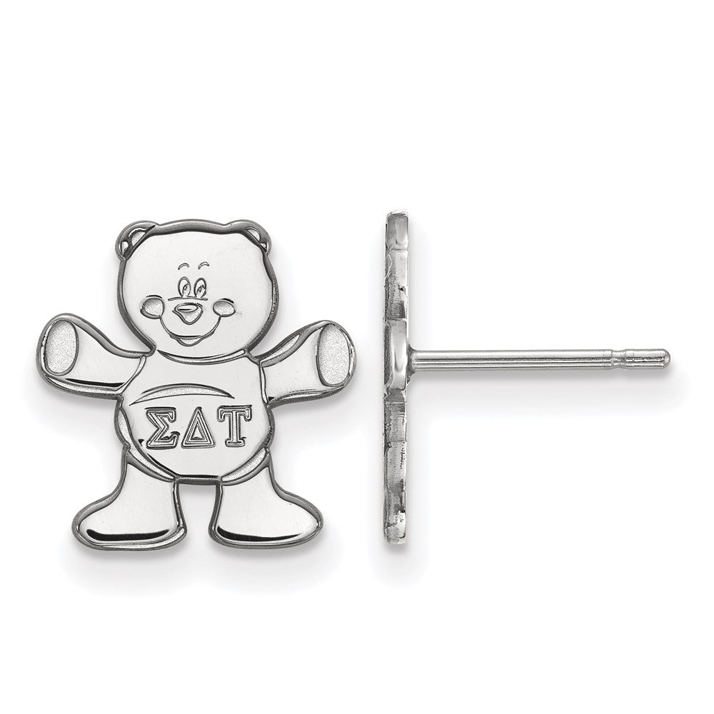 Sterlingsilber Rhodiniert Logoart Sigma Delta Tau Sorority Symbol Extra Klein Ohrstecker