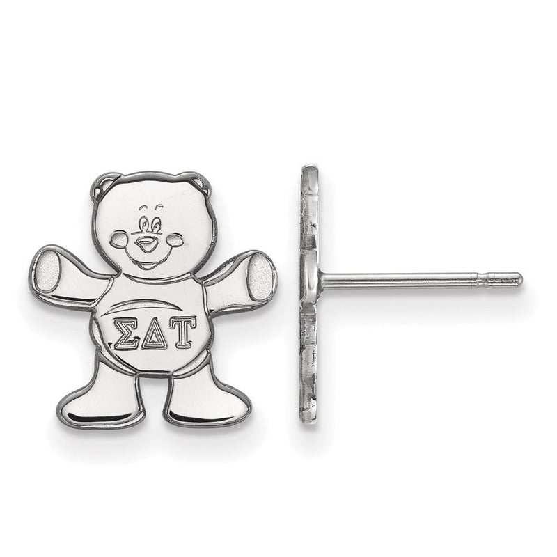 Sterlingsilber Rhodiniert Logoart Sigma Delta Tau Sorority Symbol Extra Klein Ohrstecker