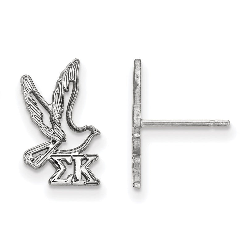 Sterlingsilber Rhodiniert Logoart Sigma Kappa Sorority Symbol Extra Klein Ohrstecker