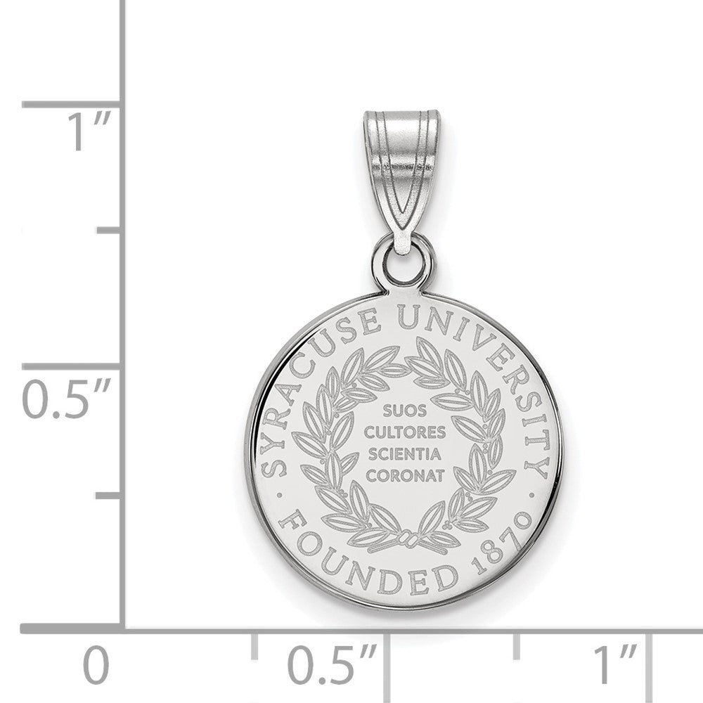 Sterlingsilber Rhodiniert Logoart Syracuse University Mittel Wappen Anhänger