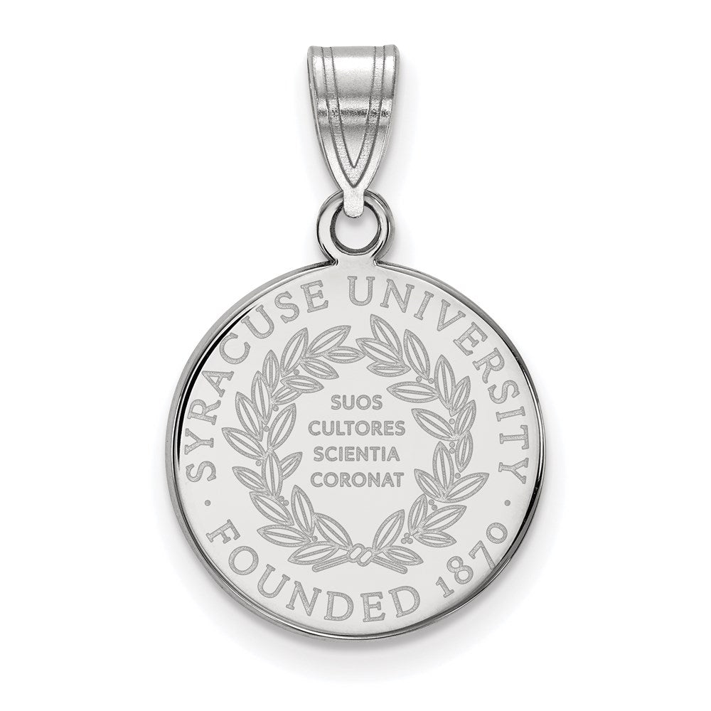 Sterlingsilber Rhodiniert Logoart Syracuse University Mittel Wappen Anhänger