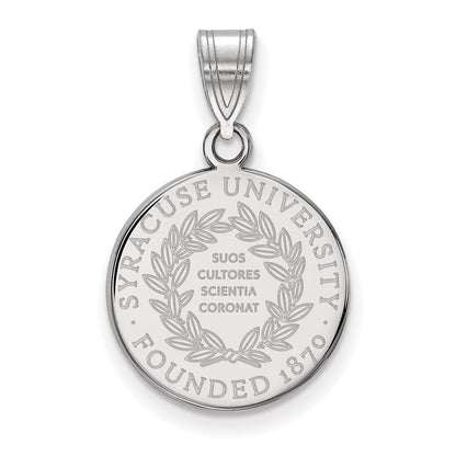 Sterlingsilber Rhodiniert Logoart Syracuse University Mittel Wappen Anhänger