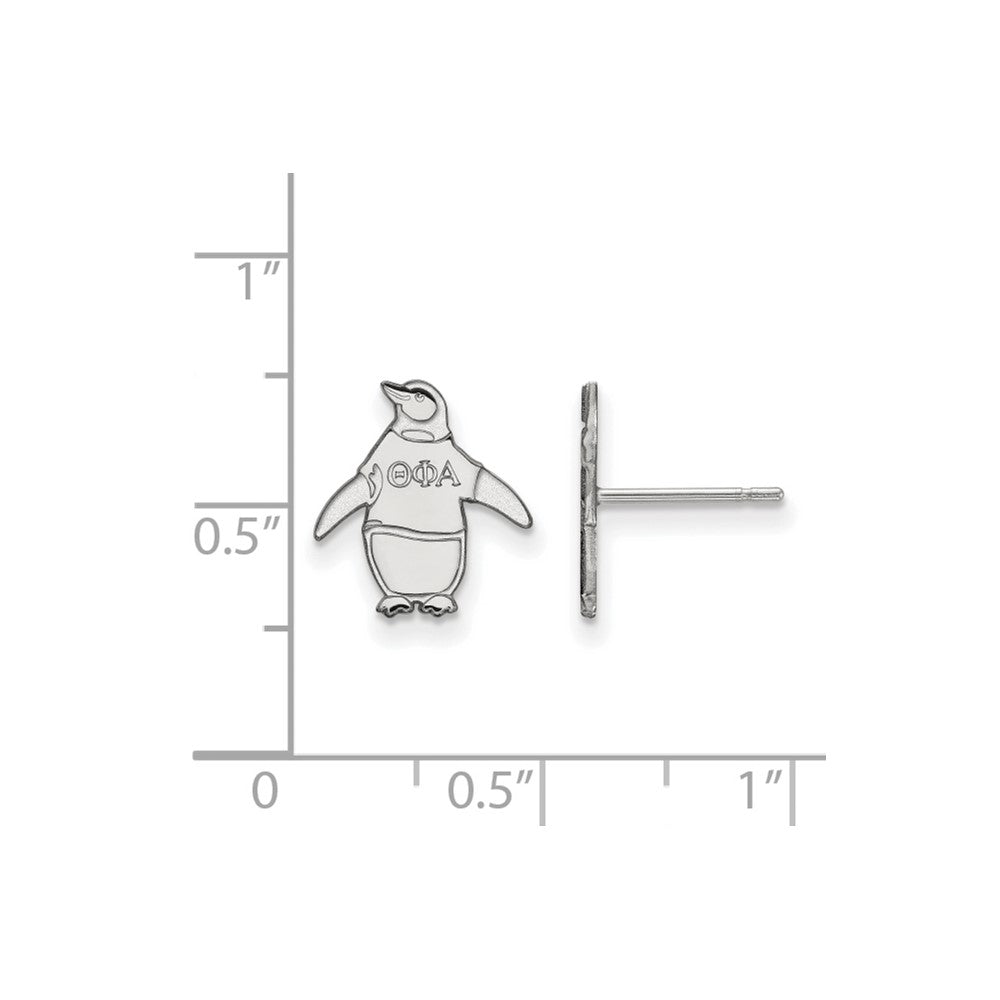 Sterlingsilber Rhodiniert Logoart Theta Phi Alpha Sorority Symbol Extra Klein Ohrstecker