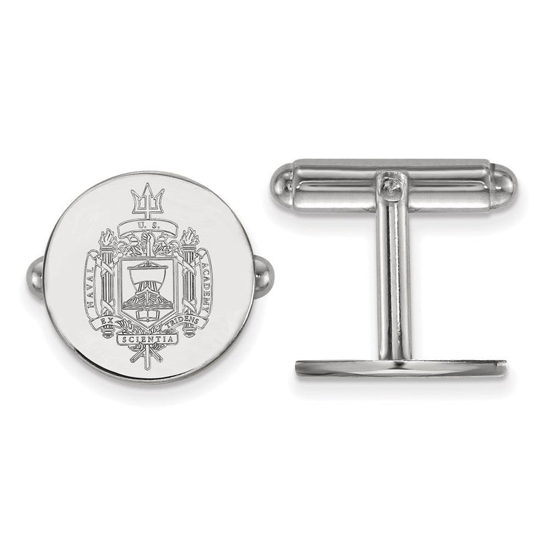 Sterlingsilber Rhodiniert Logoart Us Naval Akademie Wappen Manschette Knöpfe