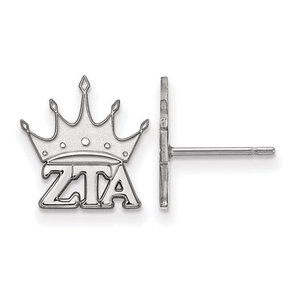 Sterlingsilber Rhodiniert Logoart Zeta Tau Alpha Sorority Symbol Extra Klein Ohrstecker
