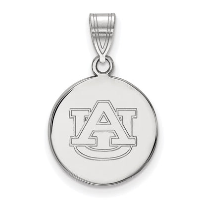 Sterlingsilber Rhodiniert Logoart Auburn University Mittel Plättchen Anhänger