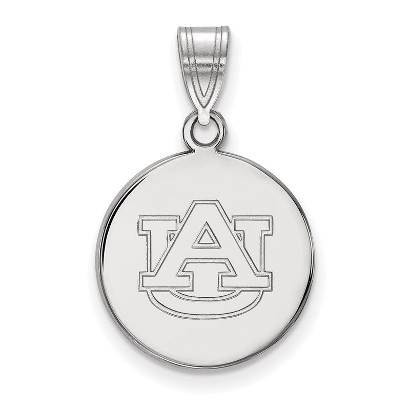 Sterlingsilber Rhodiniert Logoart Auburn University Mittel Plättchen Anhänger