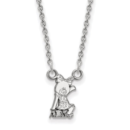 Sterlingsilber Rhodiniert Logoart Alpha Xi Delta Sorority Symbol Extra Klein Anhänger 18 Zoll Halskette