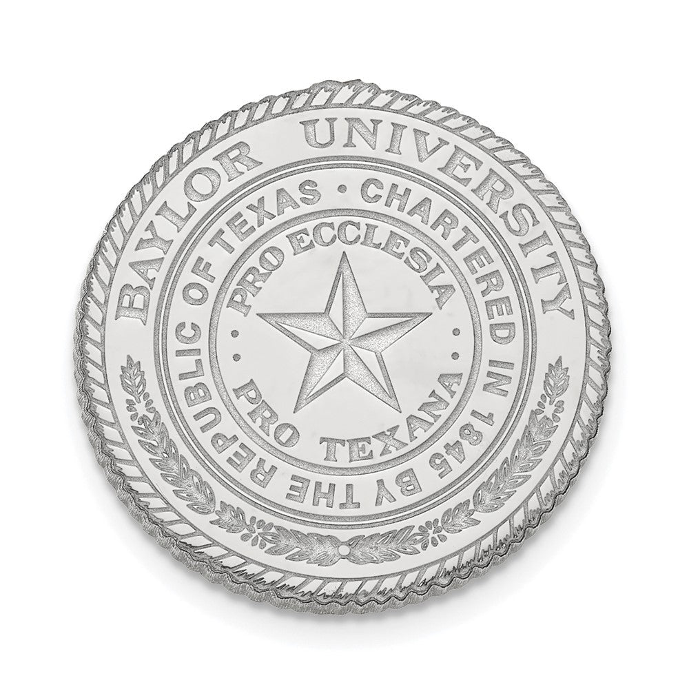 14K Weißgold Logoart Baylor University Wappen Anstecknadel