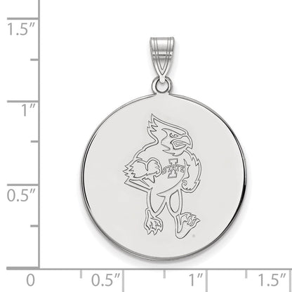 10K Weißgold Logoart Iowa State University Cardinal Extra Groß Plättchen Anhänger