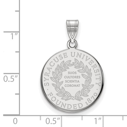 Sterlingsilber Rhodiniert Logoart Syracuse University Groß Wappen Anhänger