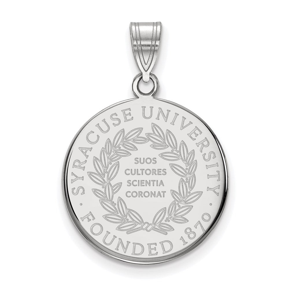 Sterlingsilber Rhodiniert Logoart Syracuse University Groß Wappen Anhänger