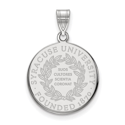 Sterlingsilber Rhodiniert Logoart Syracuse University Groß Wappen Anhänger