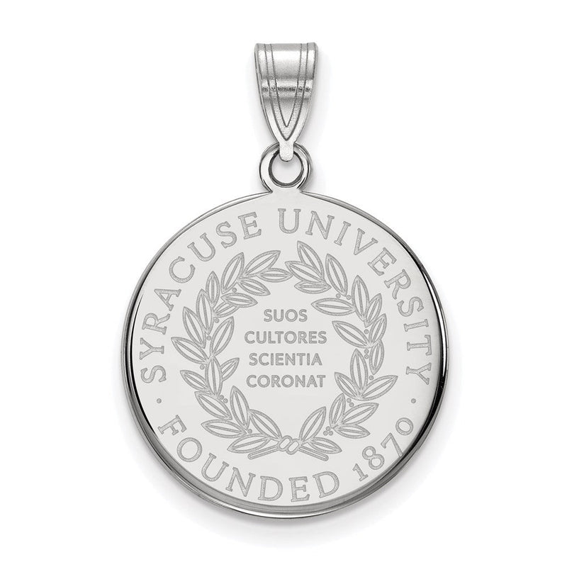 Sterlingsilber Rhodiniert Logoart Syracuse University Groß Wappen Anhänger
