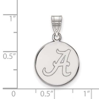 Sterlingsilber Rhodiniert Logoart University Of Alabama Buchstabe A Mittel Plättchen Anhänger