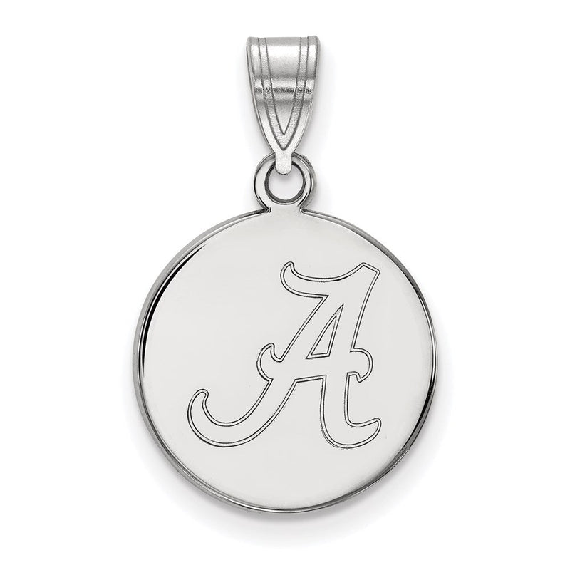 10K Weißgold Logoart University Of Alabama Buchstabe A Mittel Plättchen Anhänger