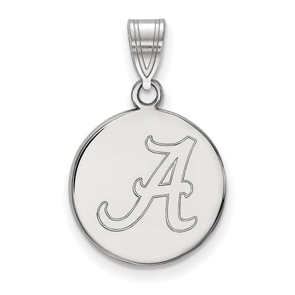 Sterlingsilber Rhodiniert Logoart University Of Alabama Buchstabe A Mittel Plättchen Anhänger
