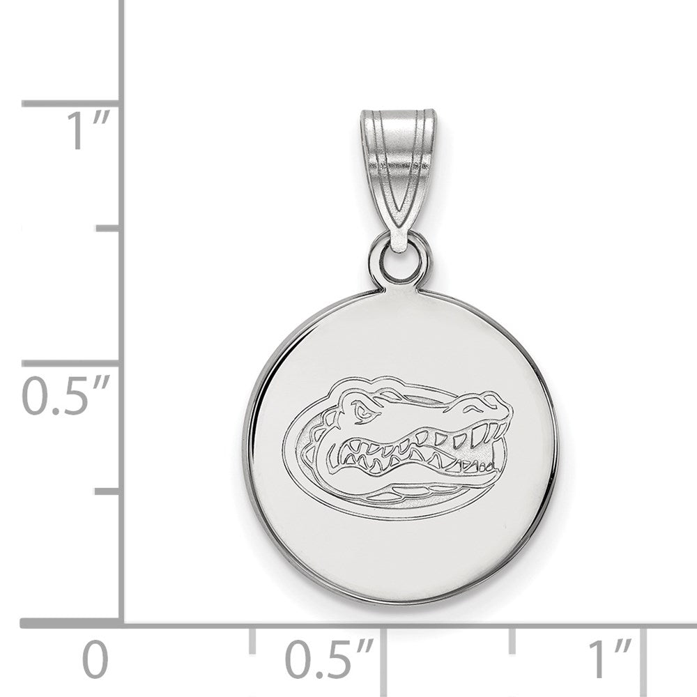 Sterlingsilber Rhodiniert Logoart University Of Florida Gator Mittel Plättchen Anhänger
