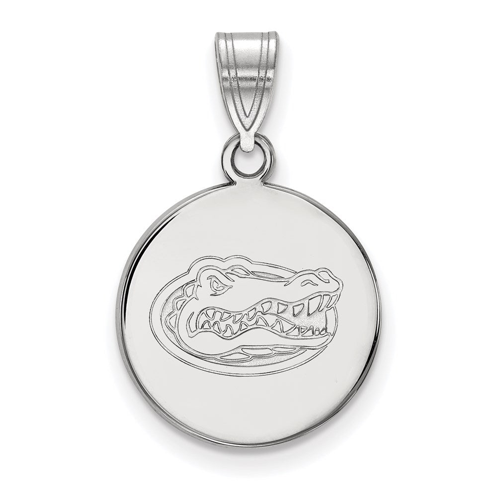 Sterlingsilber Rhodiniert Logoart University Of Florida Gator Mittel Plättchen Anhänger