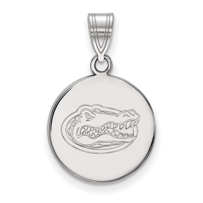 Sterlingsilber Rhodiniert Logoart University Of Florida Gator Mittel Plättchen Anhänger