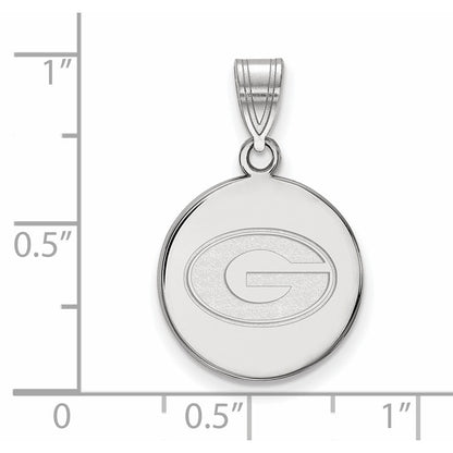 Sterlingsilber Rhodiniert Logoart University Of Georgia Buchstabe G Mittel Plättchen Anhänger
