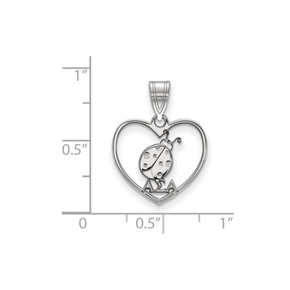 Sterlingsilber Rhodiniert Logoart Alpha Sigma Sorority Symbol Herz Anhänger