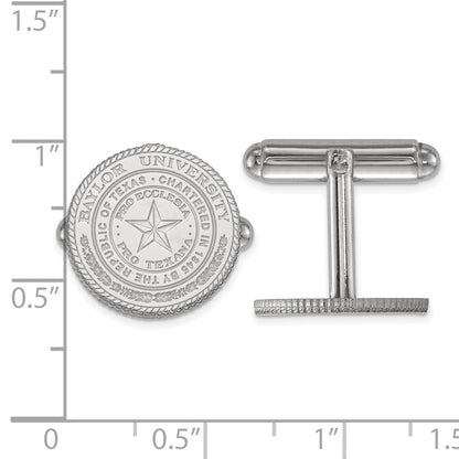 Sterlingsilber Rhodiniert Logoart Baylor University Wappen Manschette Knöpfe