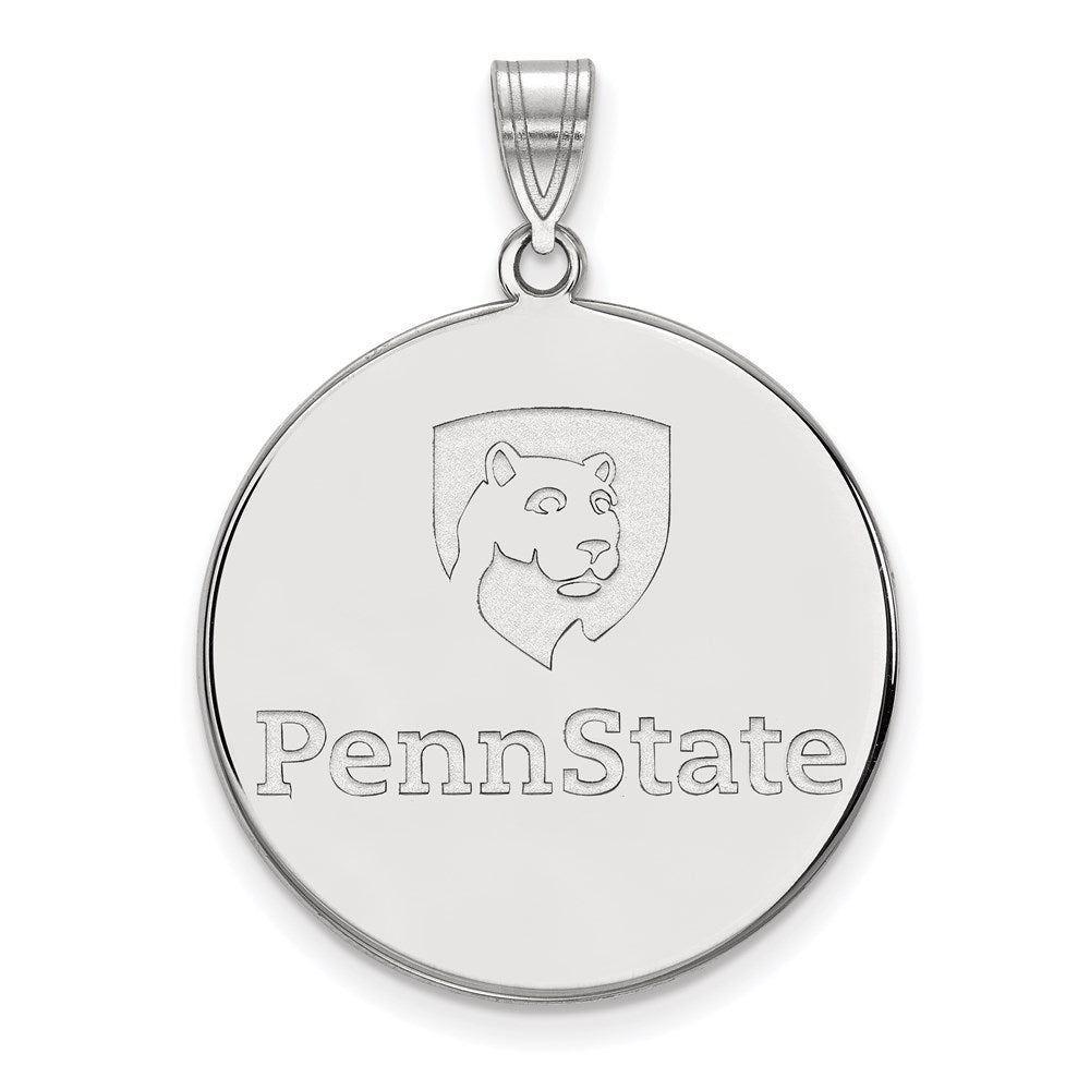 10K Weißgold Logoart Penn State University Extra Groß Plättchen Anhänger