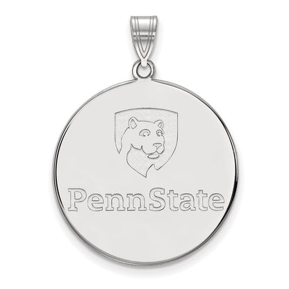 Sterlingsilber Rhodiniert Logoart Penn State University Extra Groß Plättchen Anhänger